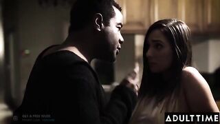 Jay Summers gets her pussy filled with cum by father-in-law in a taboo scene