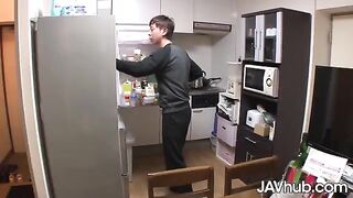 Skinny Japanese girl Amina Kiuchi gets creampied by her friend