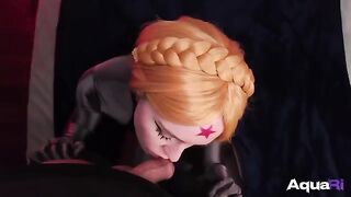 Balls were fucked by an atomic sister in a passionate cosplay scene