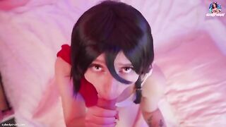 Mikasa Ackerman gets her booty smashed in POV style