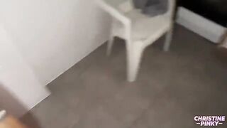 A beautiful brunette gets fucked on the kitchen table