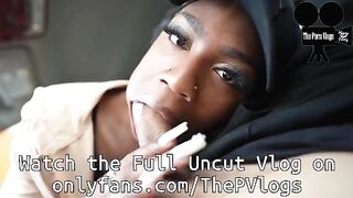 Ebony babe agreed to sex in the car for a hard pounding