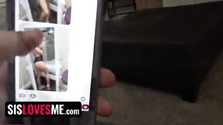 Pervert stepbrother fucks his stepsister with big tits in a steamy roleplay scene