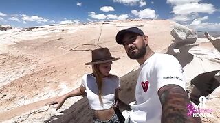 Petite girl got fucked at home after a public blowjob