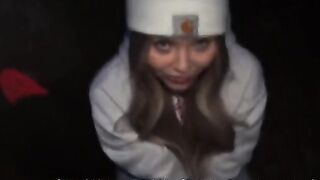 A slutty girl spread her legs to join the skate park crew, showcasing her daring side