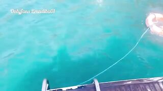 A big ass Latina girl is fucking on a public boat