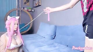 My obedient stepsister Kitty Teen will do anything I tell her to, even if it means feeding her from a bowl filled with cum