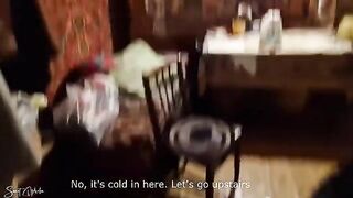 The guy picked up a slut and fucked her in the house