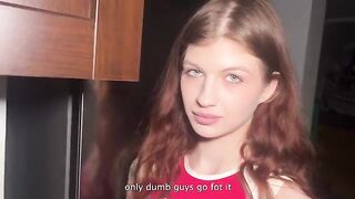 A student fucks her stepdad hard in a steamy Russian roleplay scene