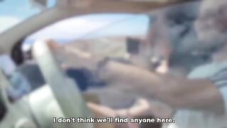 Stranger masturbates and cum on stranger in the street