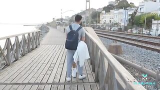 I picked up a cute girl in the train station and fucked her hard