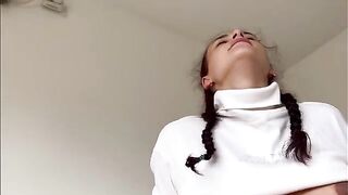 Pregnant stepsister with a big belly gets fucked hard