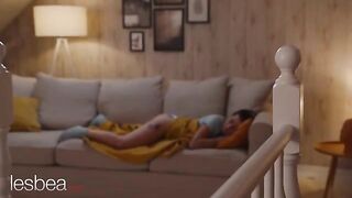 Hot Latina Andrea Lapiedra and sexy redhead Kaira in intense lesbian action