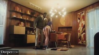 A college girl is being tutored by her sexy older mentor