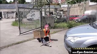 The old man has sex with the climate activist in a hardcore scene