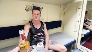 A cute girl was fucked by a nice guy on the train