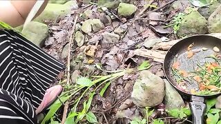 A viral video of a single mom’s risky outdoor adventure and cooking in the wilderness