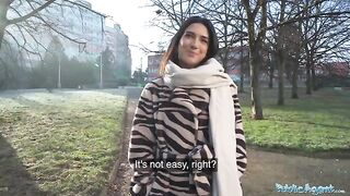 Public pick-up with a hot European biology student