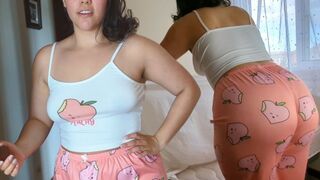A stepmom with a big ass gets mad at her stepson and asks him to massage her back