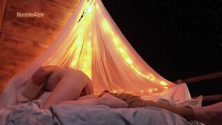 Romantic outdoor sex with long foreplay and stunning climax