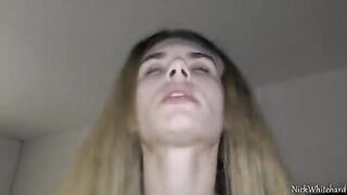 A pretty girl with pink lips shakes her ass and gets fucked hard