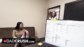 Dirty stepdad gets seduced by his kinky Asian stepdaughter and her hot colleague