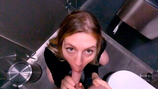 Unlucky shoplifter gets fucked in the mall toilet by a hot MILF