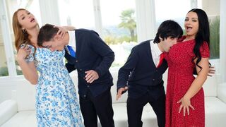 The stepsons are too shy to talk to girls, so their stepmoms teach them