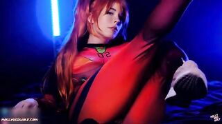 Asuka Langley’s sloppy blowjob and pussy creampie scene