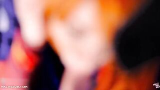 Asuka Langley’s sloppy blowjob and pussy creampie scene