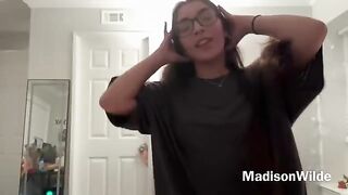 Skinny Latina teen gets her boyfriend’s cock sucked in POV style