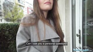 A stunning European model, Miriam More, gets fucked by a stranger in her flat