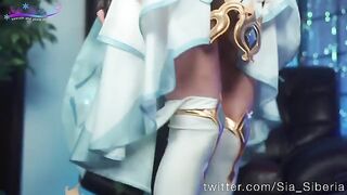 Genshin Lumine explores anal with a huge dildo in Sia Siberia’s cosplay scene