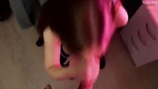 A girl seduced her roommate by kicking off her shoes and skirt