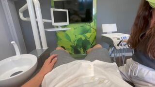Dentist office roleplay with a hot brunette