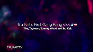 First gang bang for the hottest Latina Tru Kait