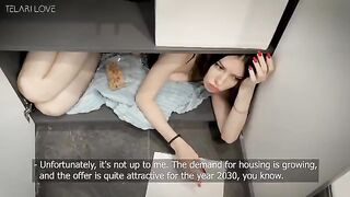 The luxury girl tried to extend the wardrobe lease, but she got fucked