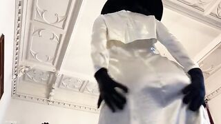 A busty woman, like Alcina Dimitrescu, fucks with her man in a steamy scene