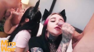 Two Kittys Get Cum In Ass Anna Batman - hard anal sex