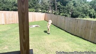 Getting naked in the backyard and getting fucked on the porch