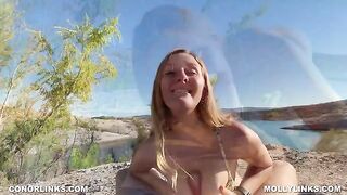 Cute couple enjoys a hike and gets naughty on the Epic Hike - Horny Hiking ft Molly Pills