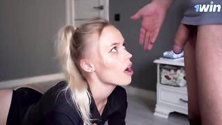 Pervert guy fucks his stepmom after she saw his cock