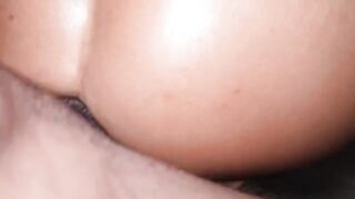 The queen of anal squirt delivers another wet performance in POV style