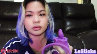 The naughty Filipino girl plays with her pussy using a powerful vibrator