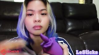 The naughty Filipino girl plays with her pussy using a powerful vibrator