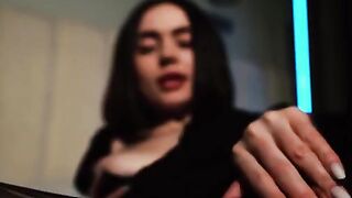 A sexy girl with big boobs gets messy while having sex in oil