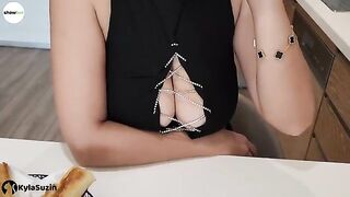 The girl is looking for excuses to get cumshots