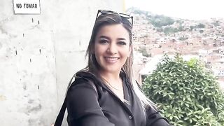 Outdoor sex and blowjob on a cable car in my city