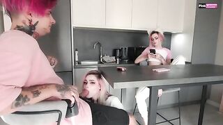 A couple engaged in sex during a role-playing game, getting caught