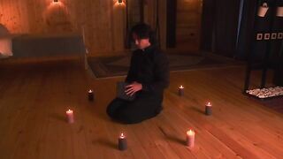 The priest exorcised a demon from the hot stepmom